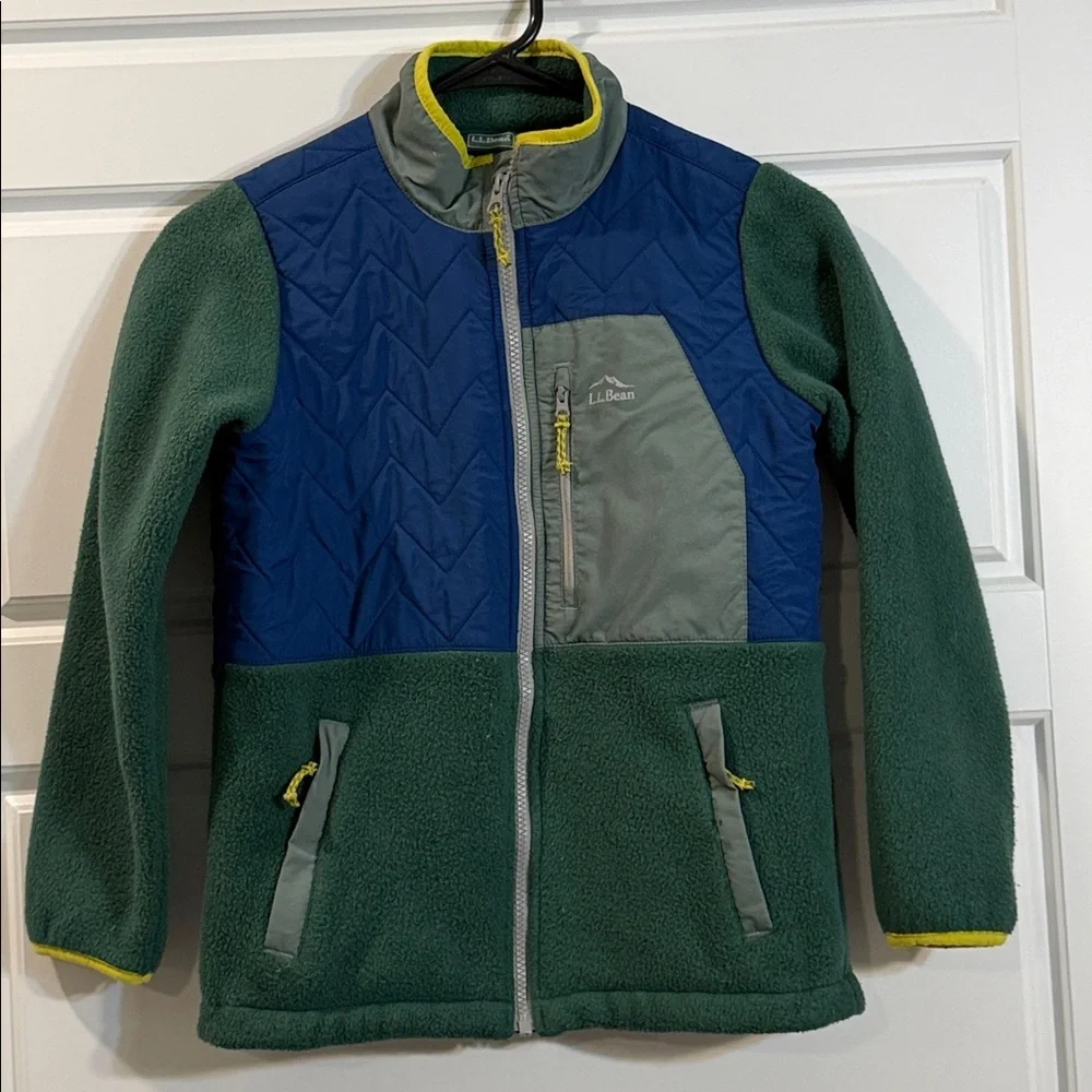 LL BEAN Kids' Mountain Classic Fleece Jacket, Mixed Media size 10-12